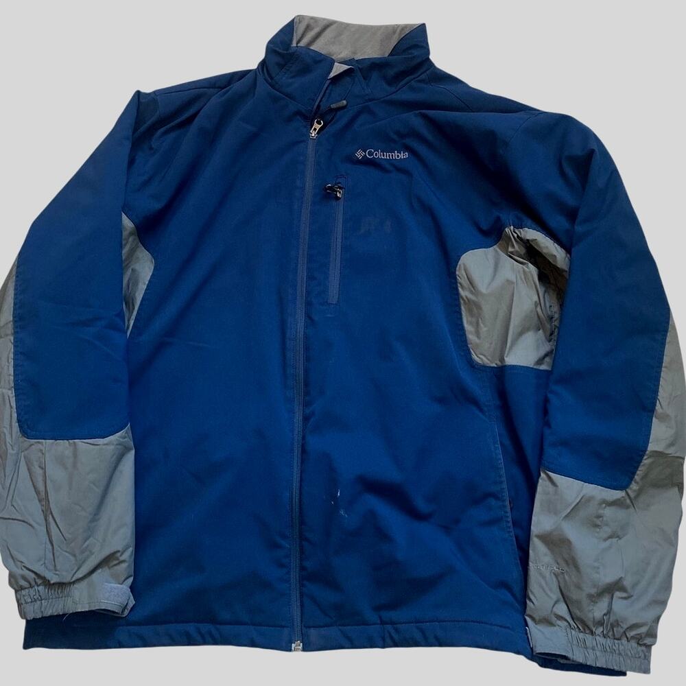 Columbia Men’s 2XT Blue Grey Omni-Shield Softshell Jacket Fleece Lined Full Zip